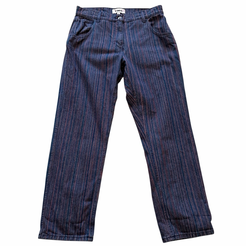 YMC You Must Create "Geanie" Recycled Cotton Stripe Denim Jean S(6)